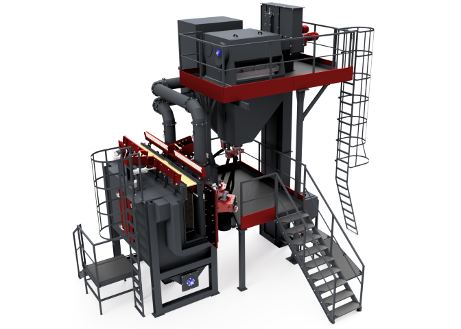 Stubs shot blasting machine