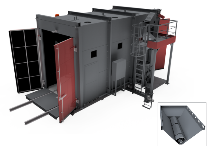 Sandblasting chamber