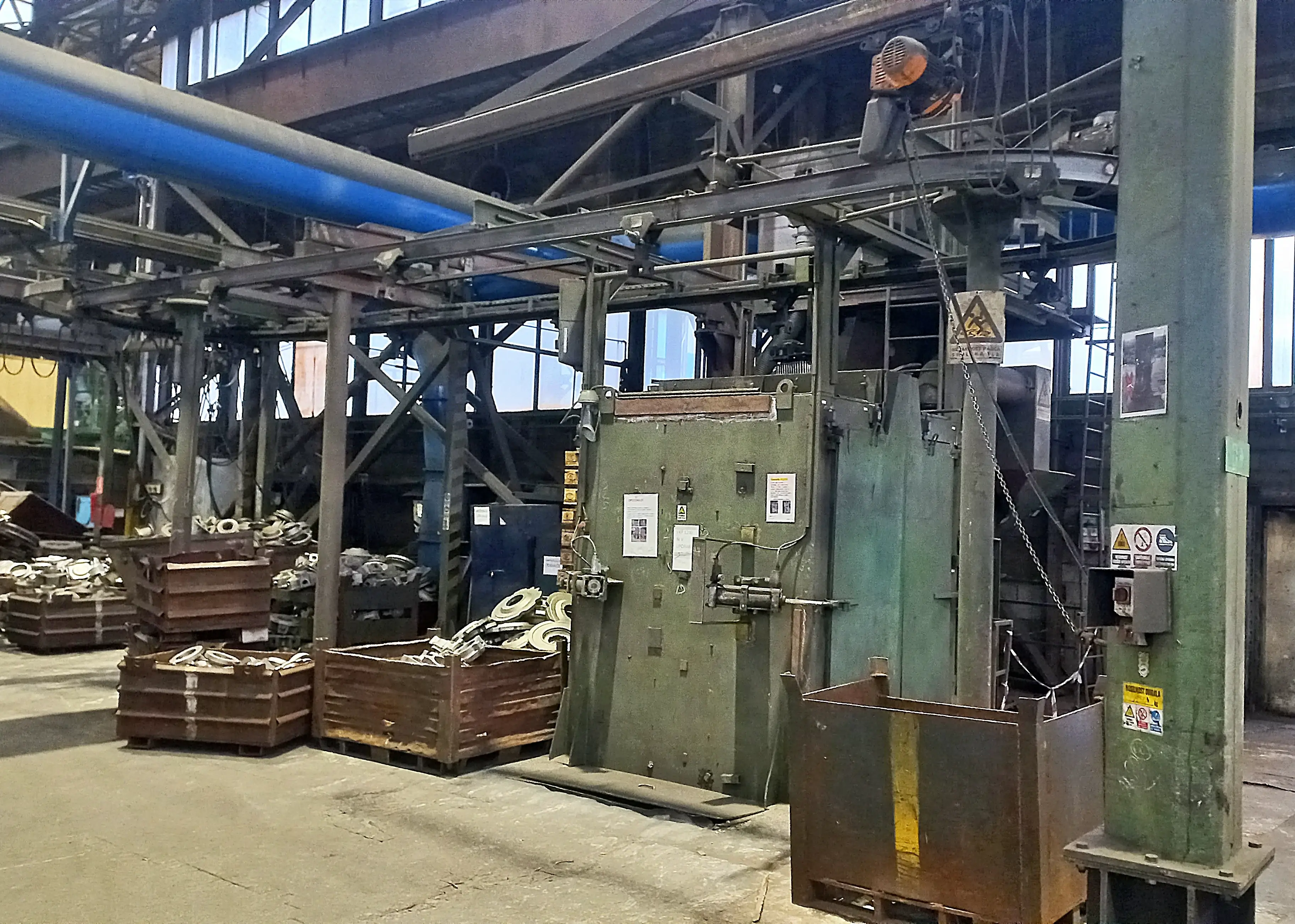 Overhead rail shot blasting machine VKP-1200