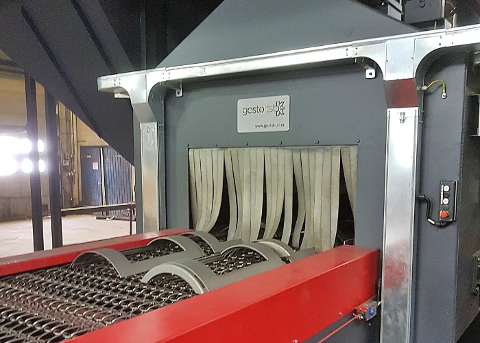 Wire mesh belt shot blasting machine KTP-1000x300