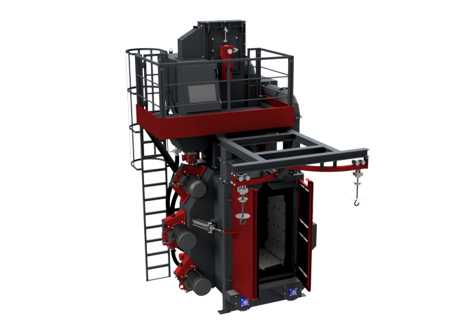 Spinner hanger shot blasting machine