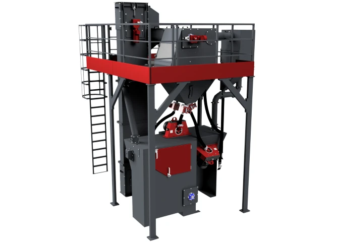 Continuous wire descaling shot blasting machine