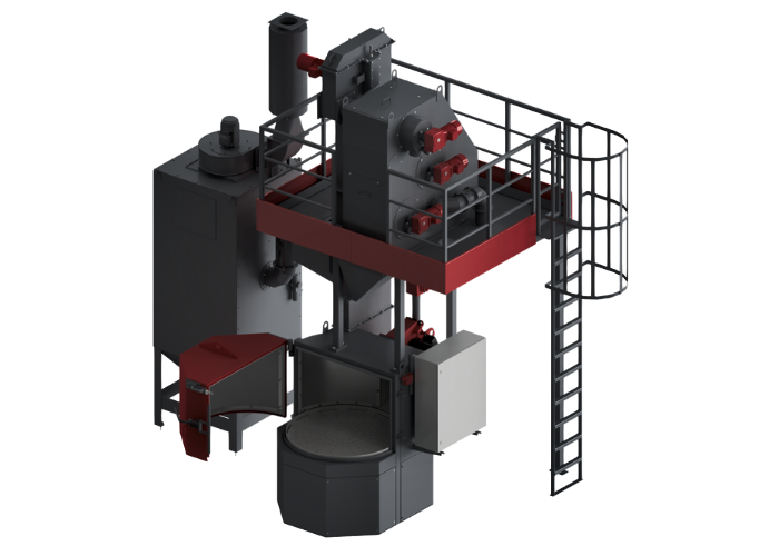 Rotary table shot blasting machine