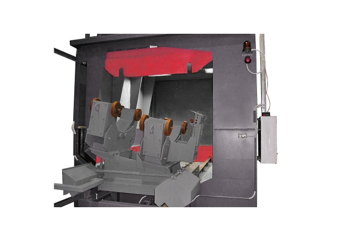 Concrete containers shot blasting machine