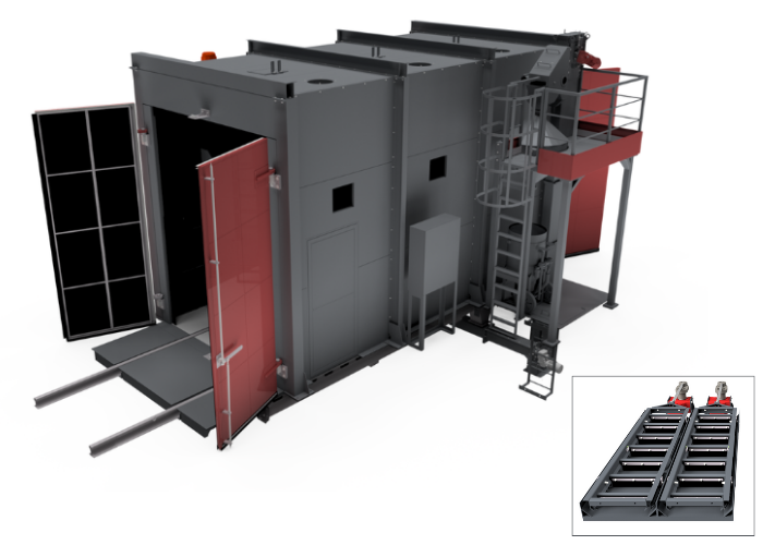 Sandblasting chamber